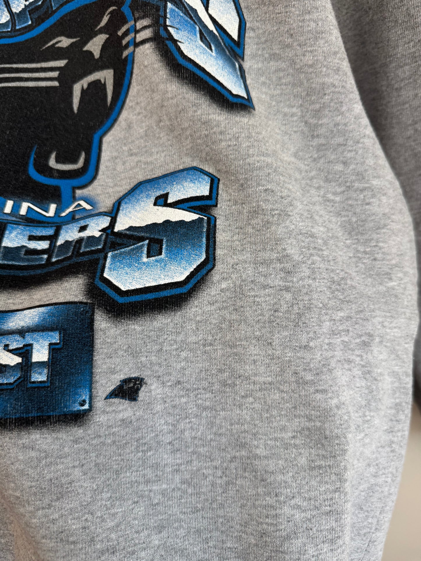 1996 Carolina Panthers NFC West Champions Grey Starter Crewneck (M)