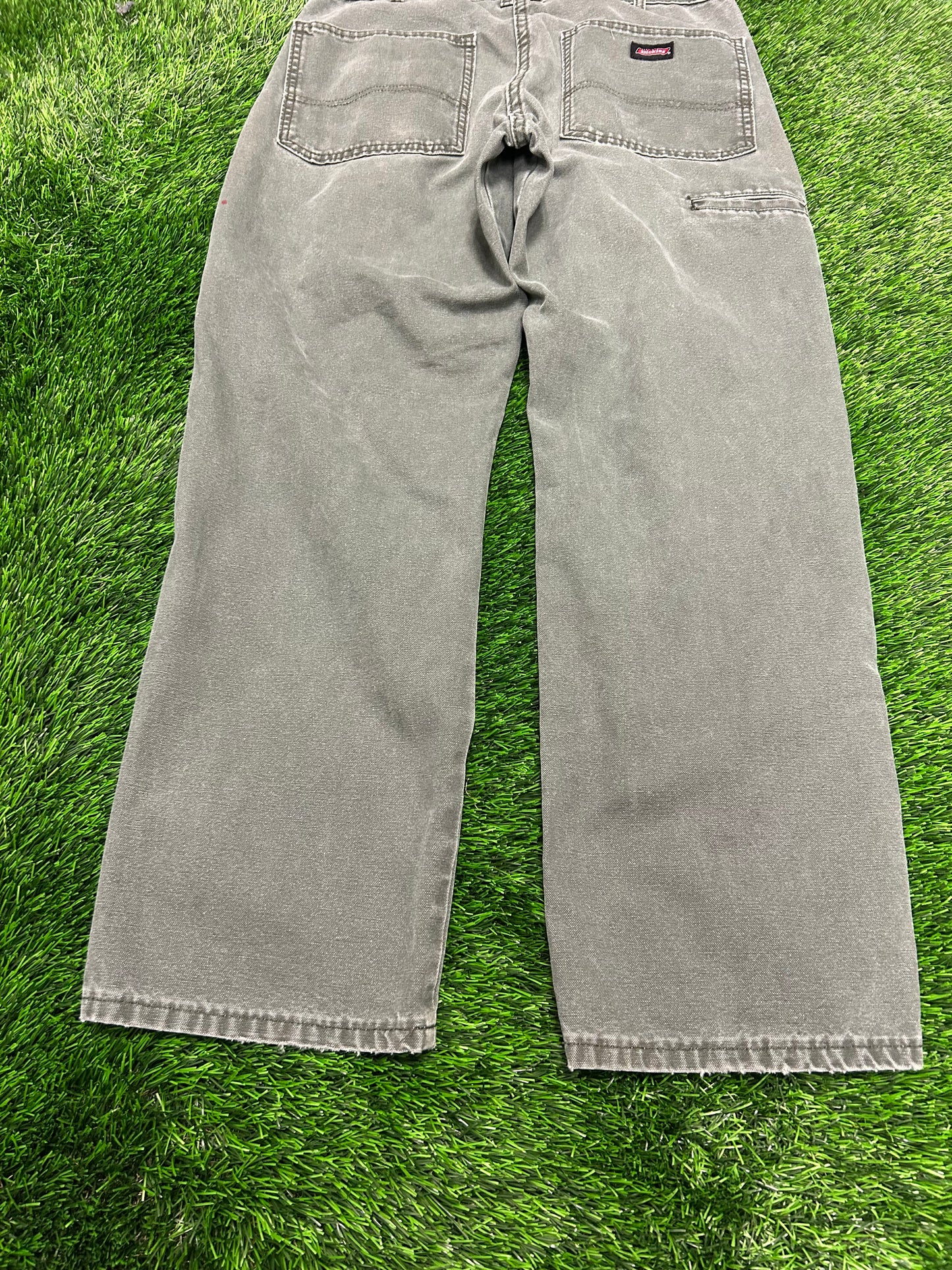 00s Dickies Olive Green Black Tab Workwear Pants (34 x 30)