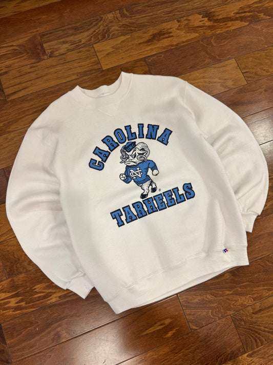 90s UNC Vintage Russell White Crewneck (M)
