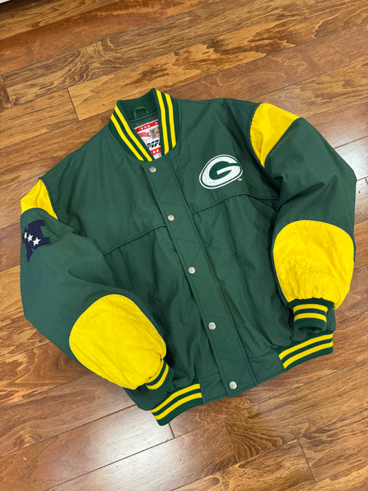 90s Green Bay Packers Nutmeg Puffer Jacket (M)