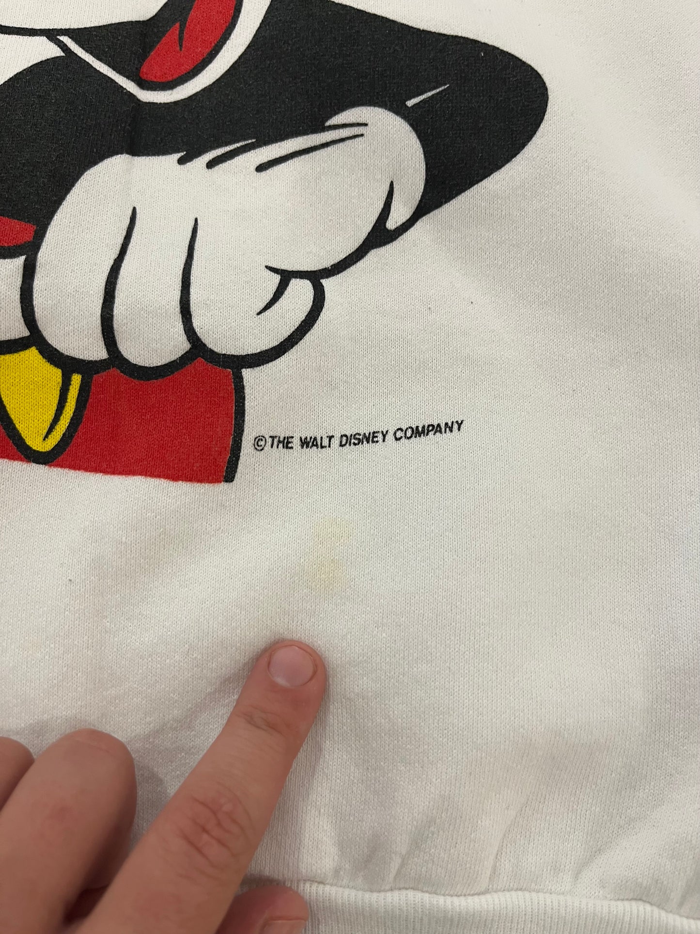 90s Mickey Mouse White Disney Crewneck (XL)