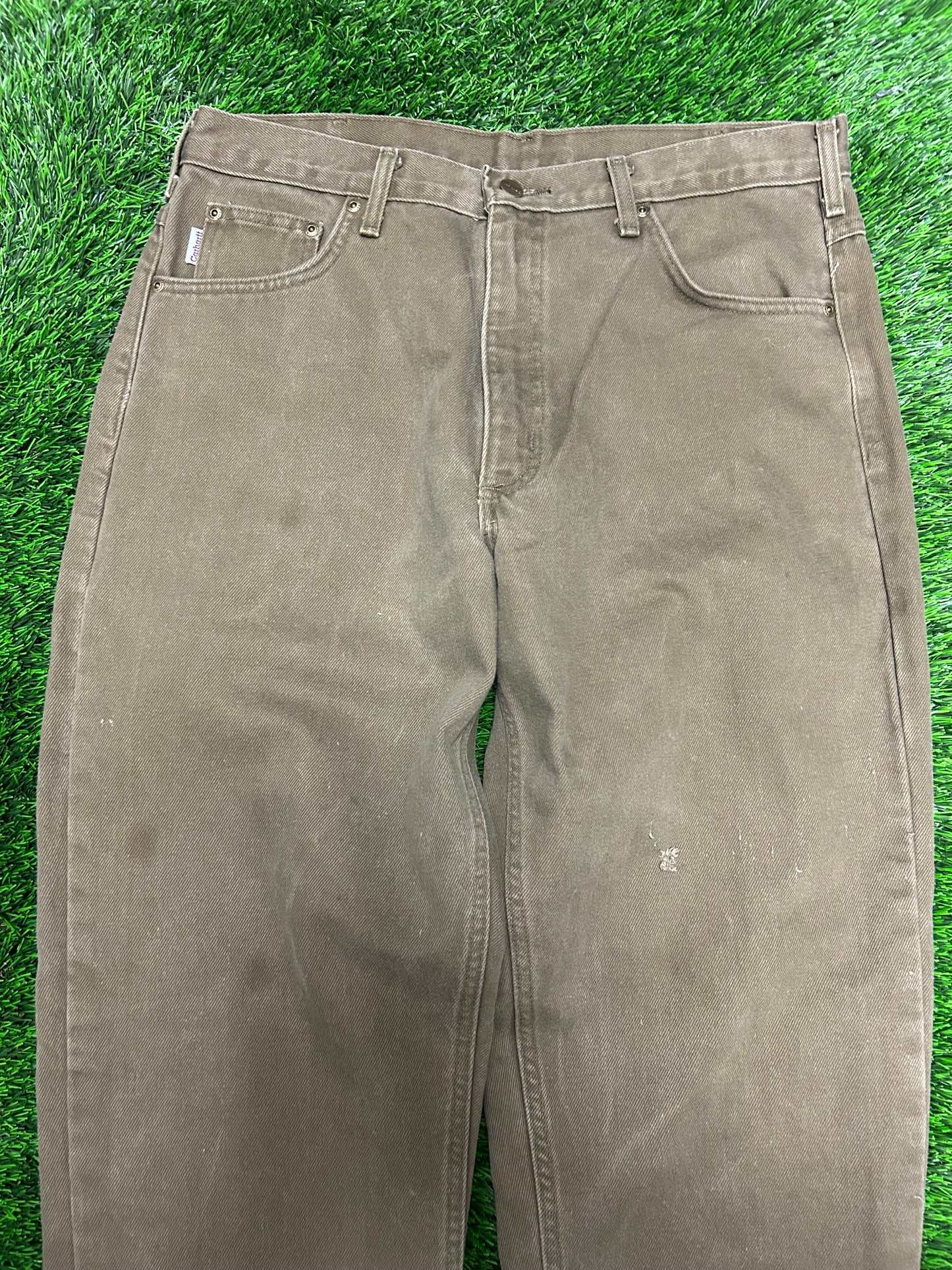 2004 Vintage Carhartt Flannel Lined Ivy Jeans (36 x 30)