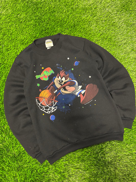 1996 Space Jam Taz Graphic Vintage Crewneck (YL)