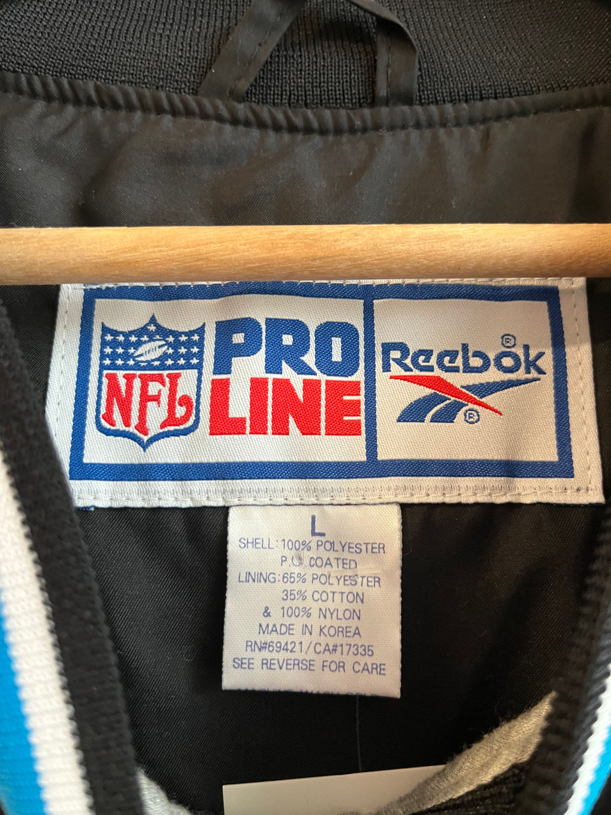 90s Carolina Panthers Cat Scratch Reebok Pro Line Windbreaker (L)