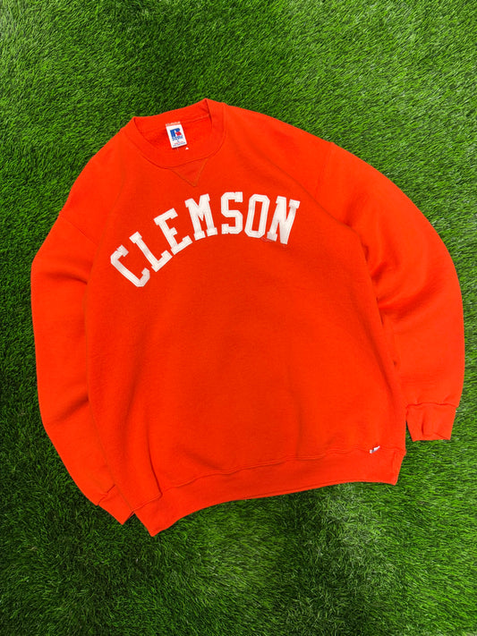 90s Clemson University Spell Out Vintage Russell Crewneck (XL)