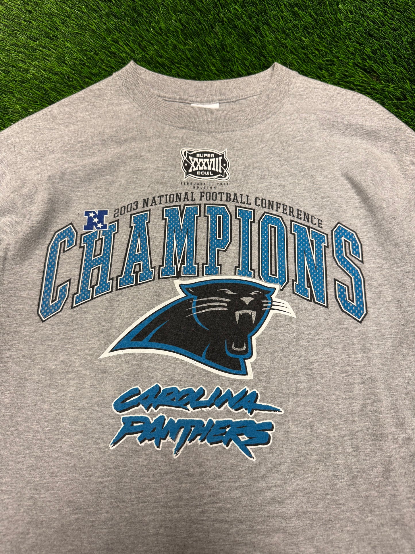 2003 Carolina Panthers NFC Super Bowl Tee (M)