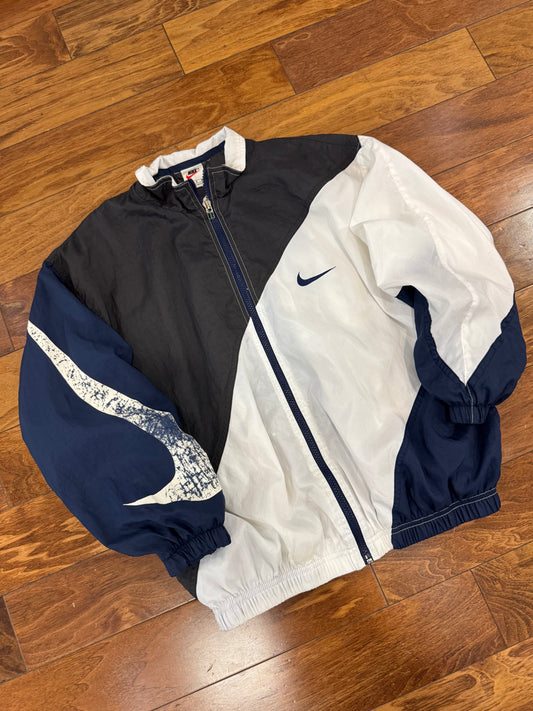 90s Nike Multi-Colored Big Swoosh Windbreaker (Youth L)