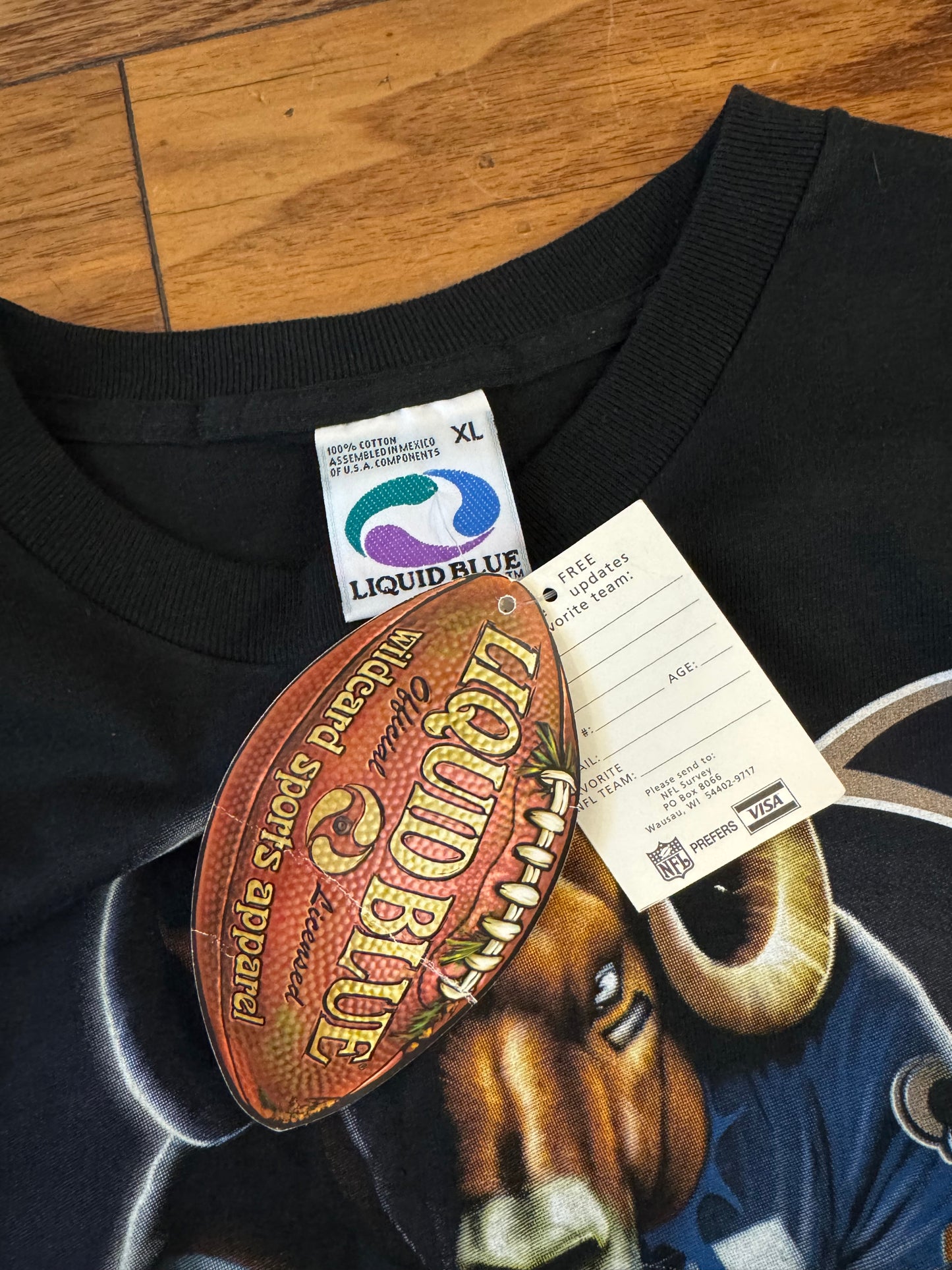 00s St Louis Rams Vintage Liquid Blue Center Deadstock Tee (XL)