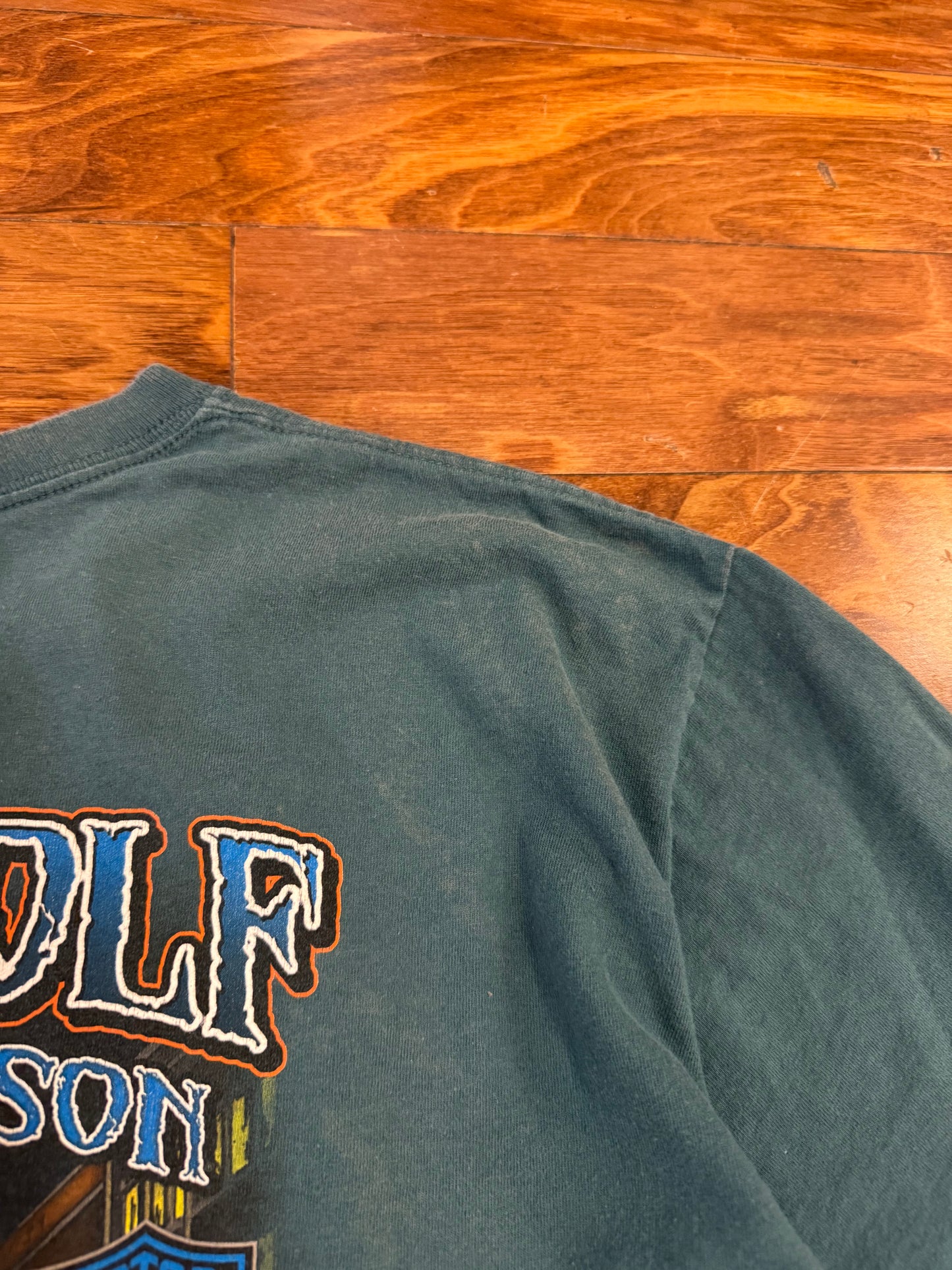 2010 Harley Davidson Dark Teal Wolf Tee (XL)