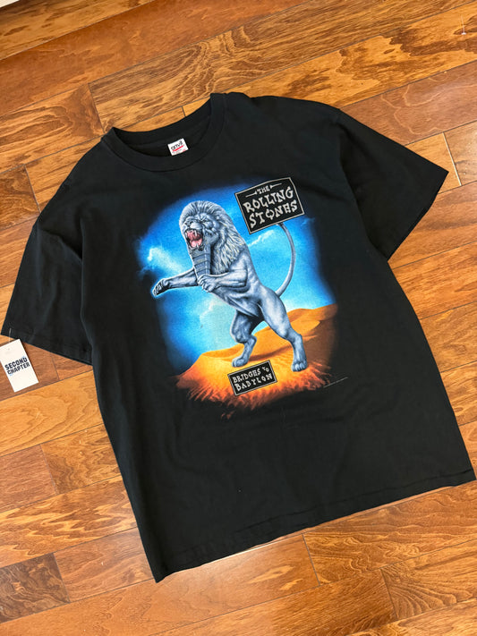 1997-98 The Rolling Stones "Bridges to Babylon" Rock Band Music Tour Tee (XXL)