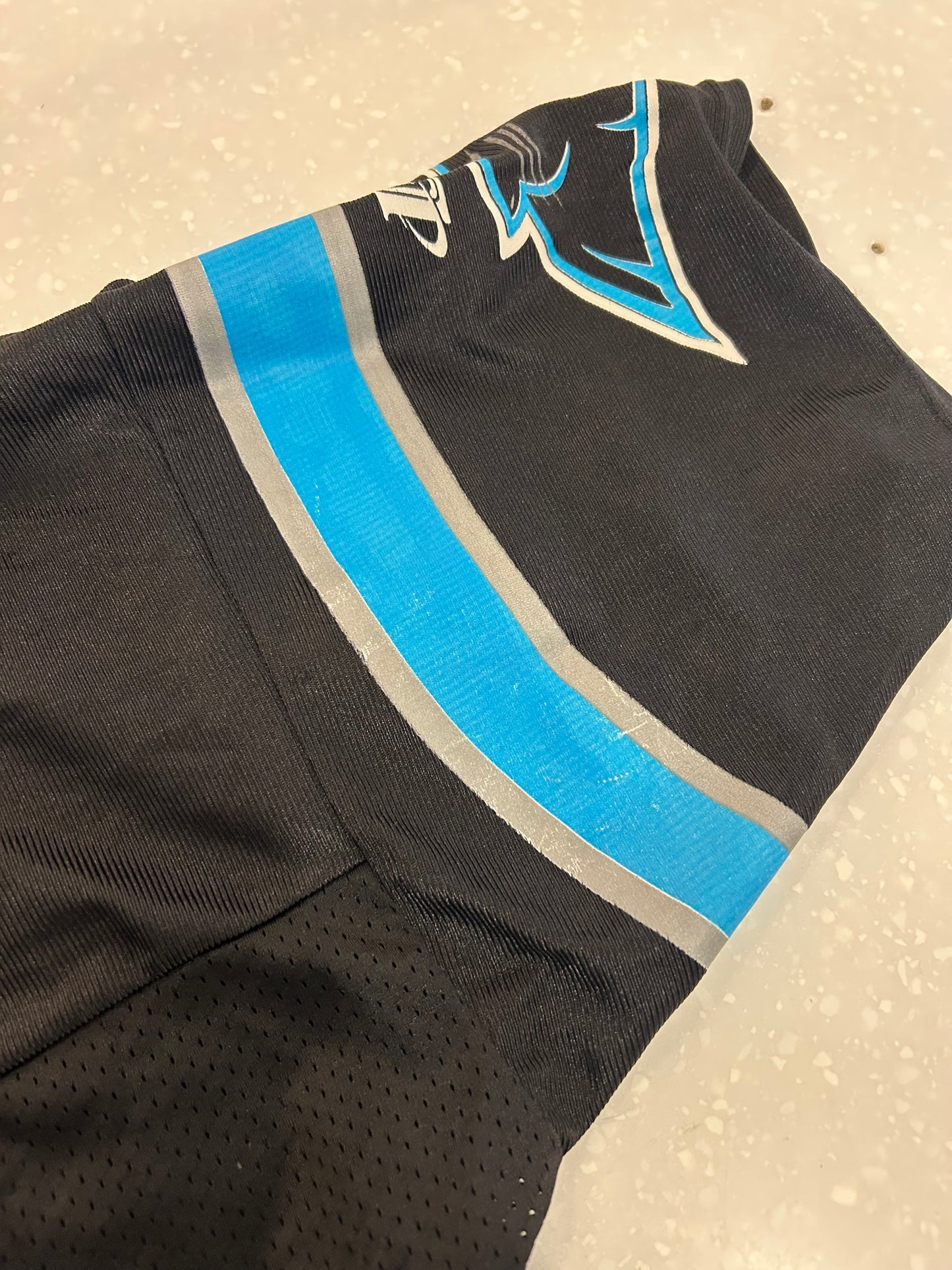 90s Carolina Panthers Steve Beuerlein Logo Athletic Jersey (Youth XL)