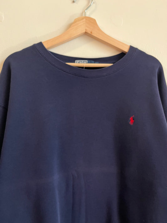 00s Polo Ralph Lauren Navy Essential Crewneck (L)