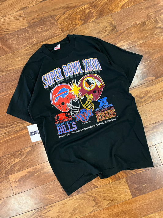 1992 Bills v Redskins SB XXVI NFL Tee (L)