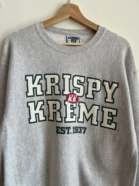 90s Krispy Kreme Lee Reverse Weave Style Crewneck (L)