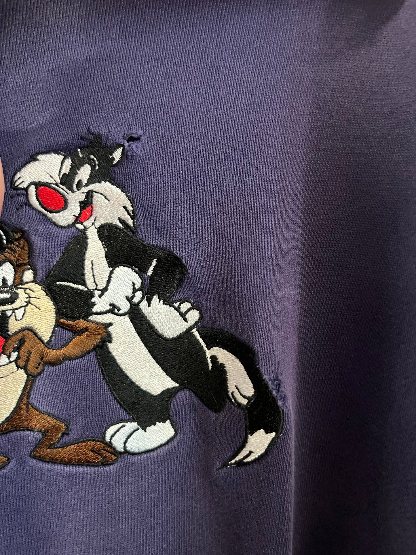1995 Looney Tunes Embroidered Crewneck (L)