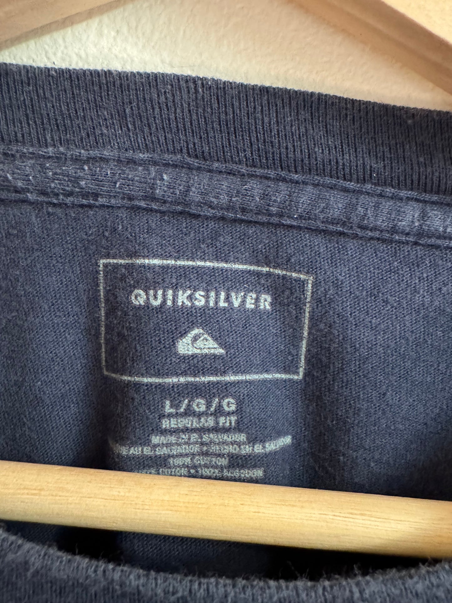 2010s Quiksilver Navy Surf Tee (L)