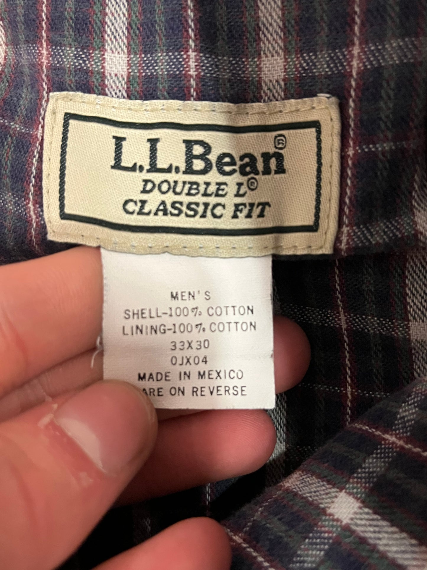 90s LL Bean Flannel Lined Jeans (32 x 30)