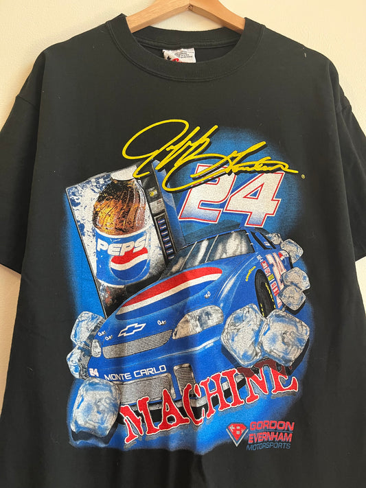 1999 Jeff Gordon Nascar Pepsi Racing Black Tee (M)
