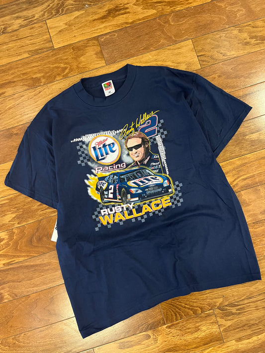 00s Rusty Wallace Nascar Miller Lite Tee (XL)