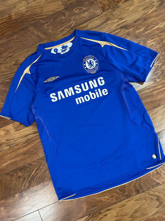 2005 Chelsea Umbro Home Kit Soccer Jersey (M)