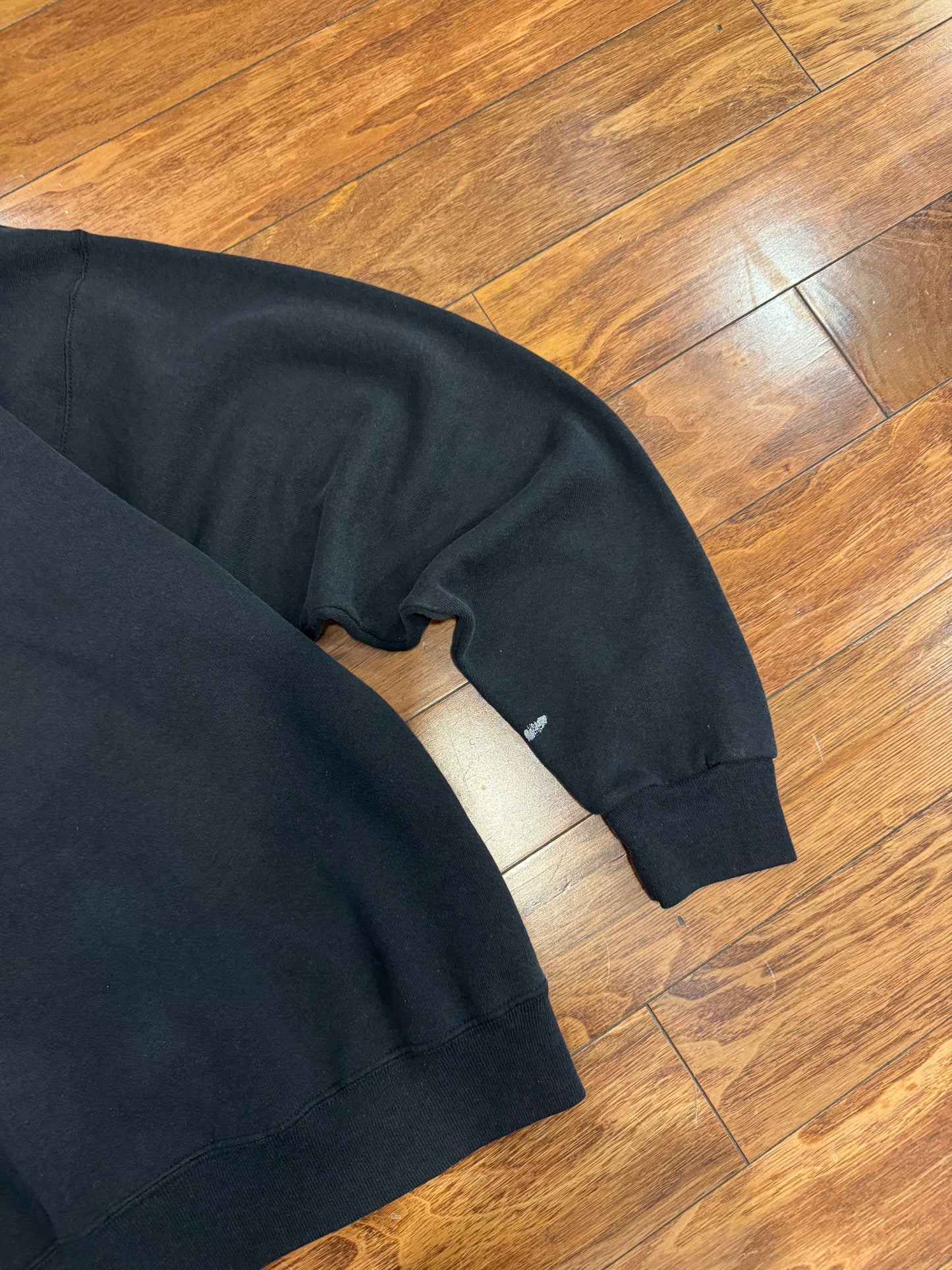 90s Appalachian State Black Paint Distressed Hoodie (XL)