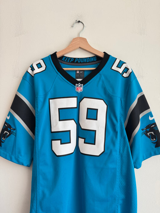 2016 Luke Kuechly Electric Blue Nike Jersey (L)