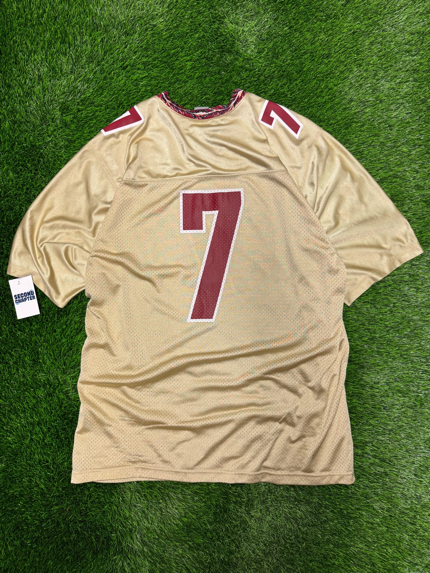 00s Florida State University (FSU) Seminoles Gold Nike Vintage Football Jersey (XXL)