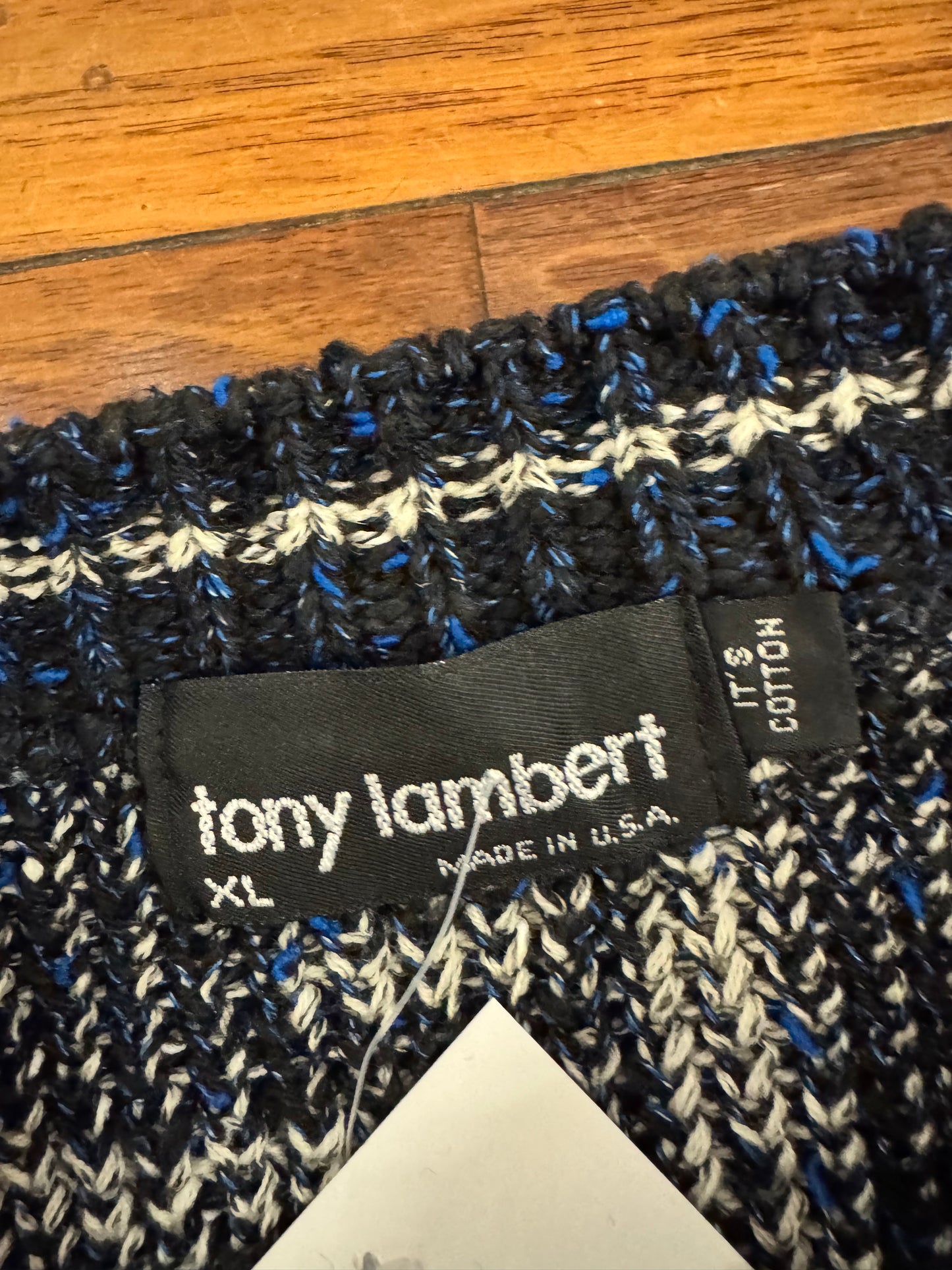 90s Tony Lambert Abstract Cotton Sweater (XL)