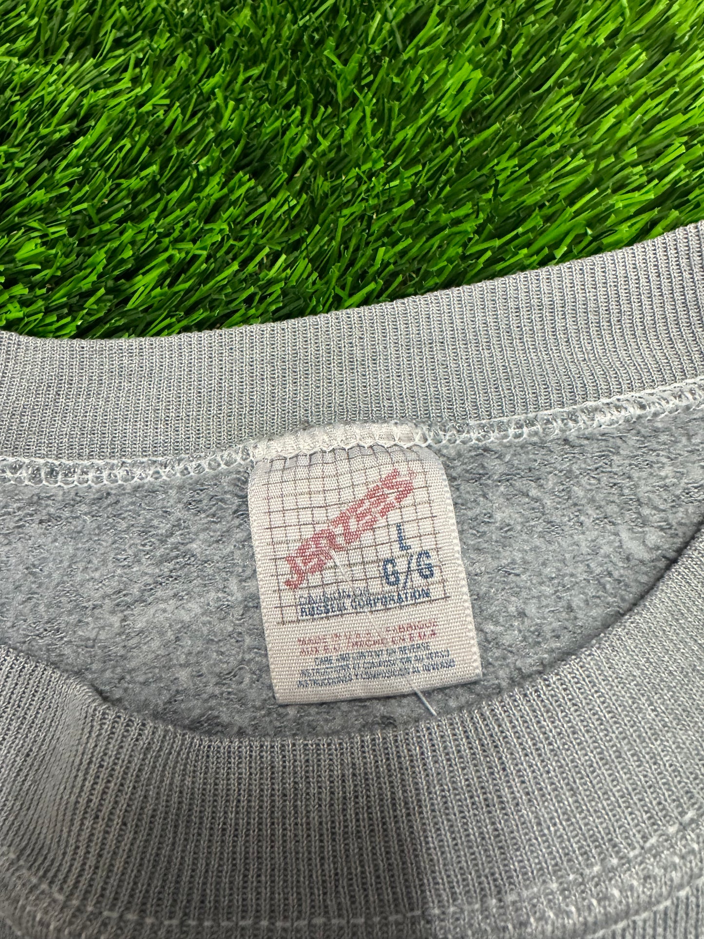 90s University of North Carolina UNC Plaid Letters Vintage Crewneck (L)