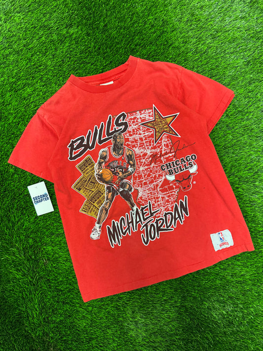 90s Michael Jordan Chicago Bulls Nutmeg Vintage NBA Tee (M)