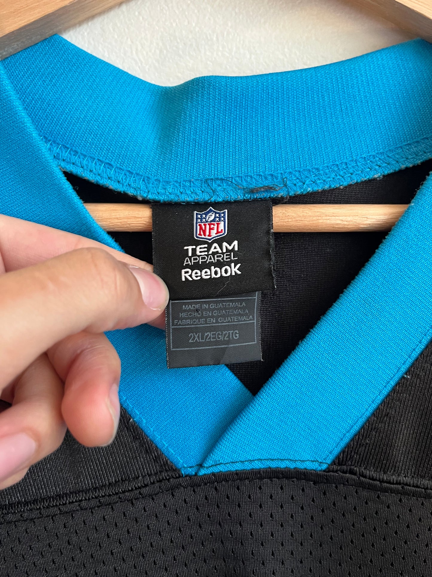 00s Carolina Panthers #52 Jon Beason NFL Reebok Jersey (XXL)