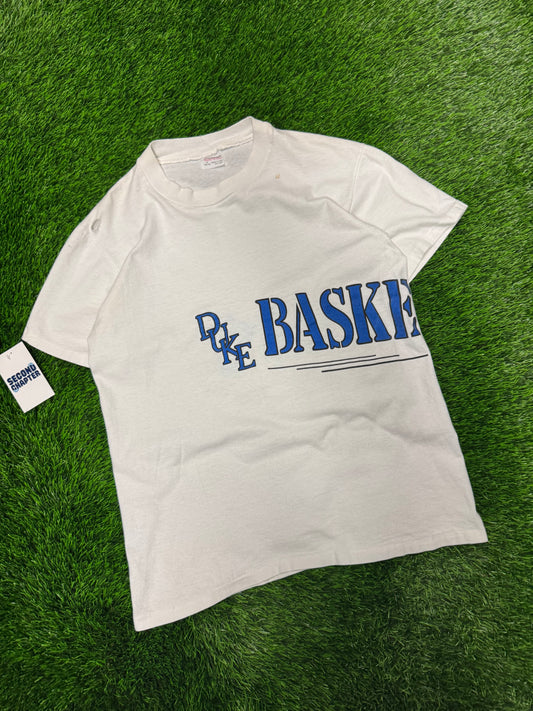 90s Duke University Basketball Wrap Around Vintage Tee (M)