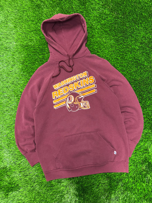 80s Washington Redskins Spell Out Helmet Logo 7 Hoodie (M)