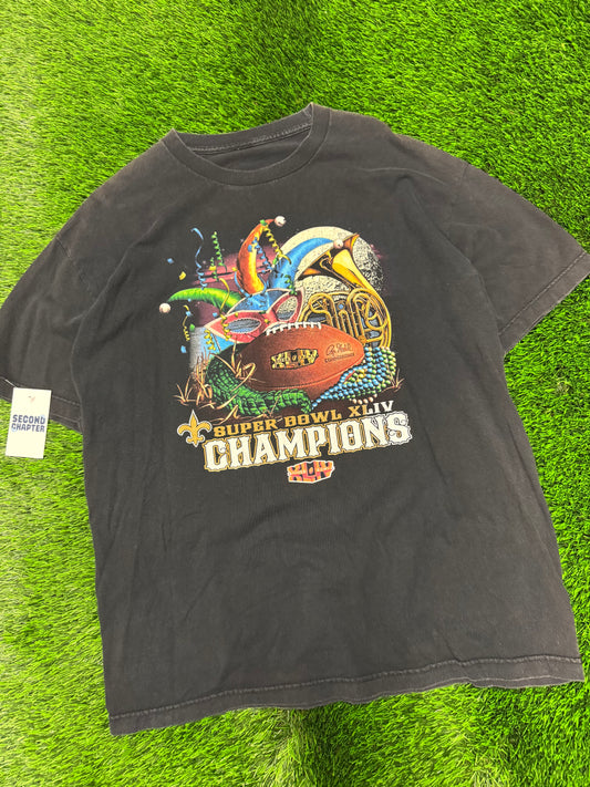 New Orleans Saints Mardi Gras Super Bowl Tee (XL)