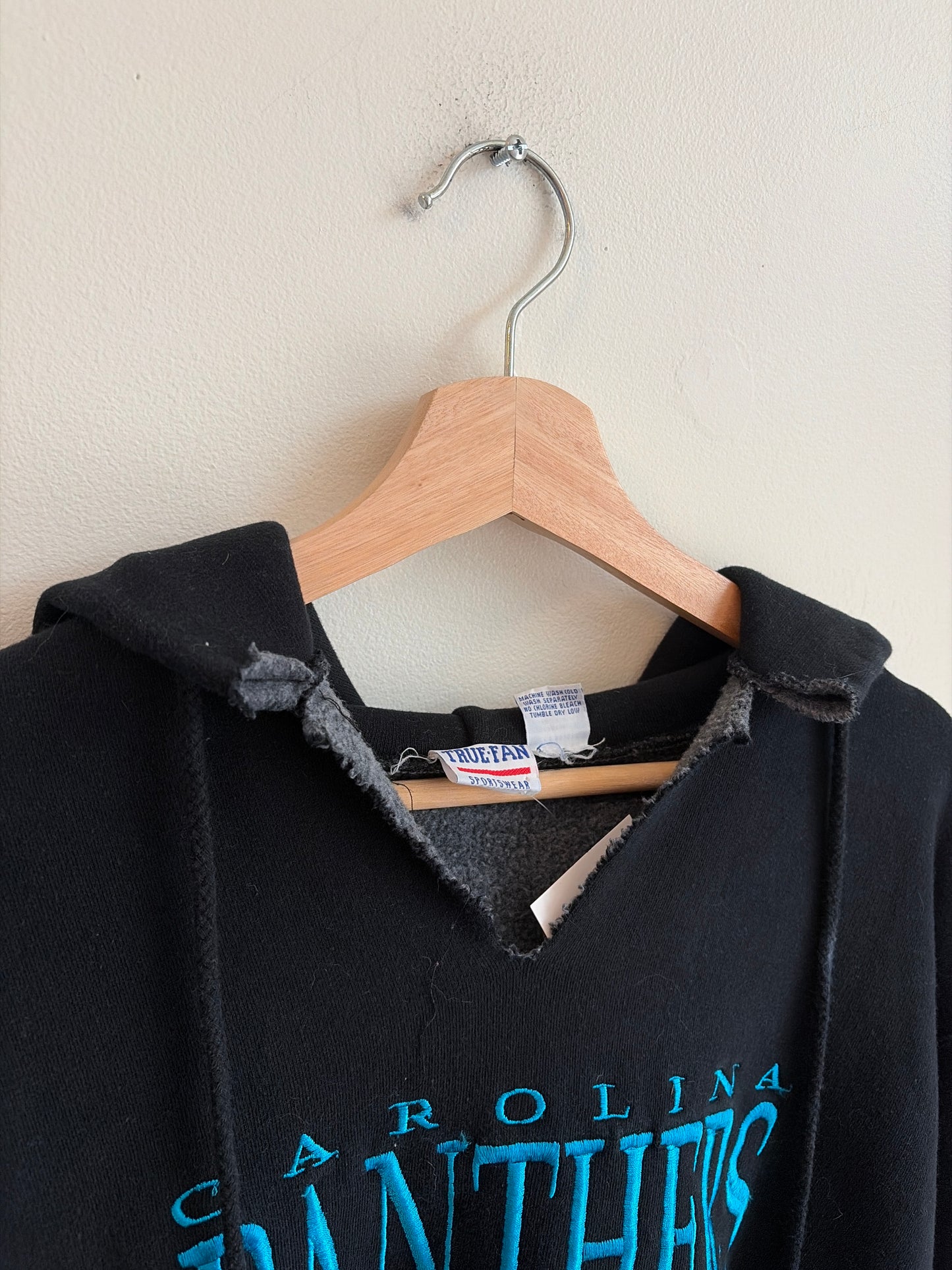 1996 Carolina Panthers True Fan Distressed Hoodie (L)