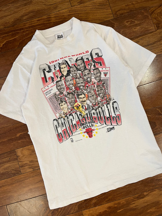 1991 Chicago Bulls Caricature Tee (L)