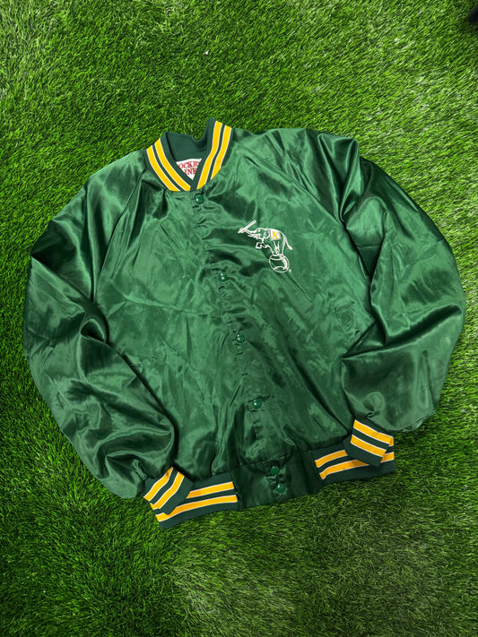 1992 Oakland Athletics Vintage Locker Line Satin Jacket (M)