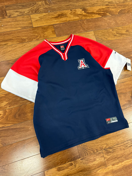 00s Arizona Wildcats College Basketball Nike Warm Up Jersey (L)