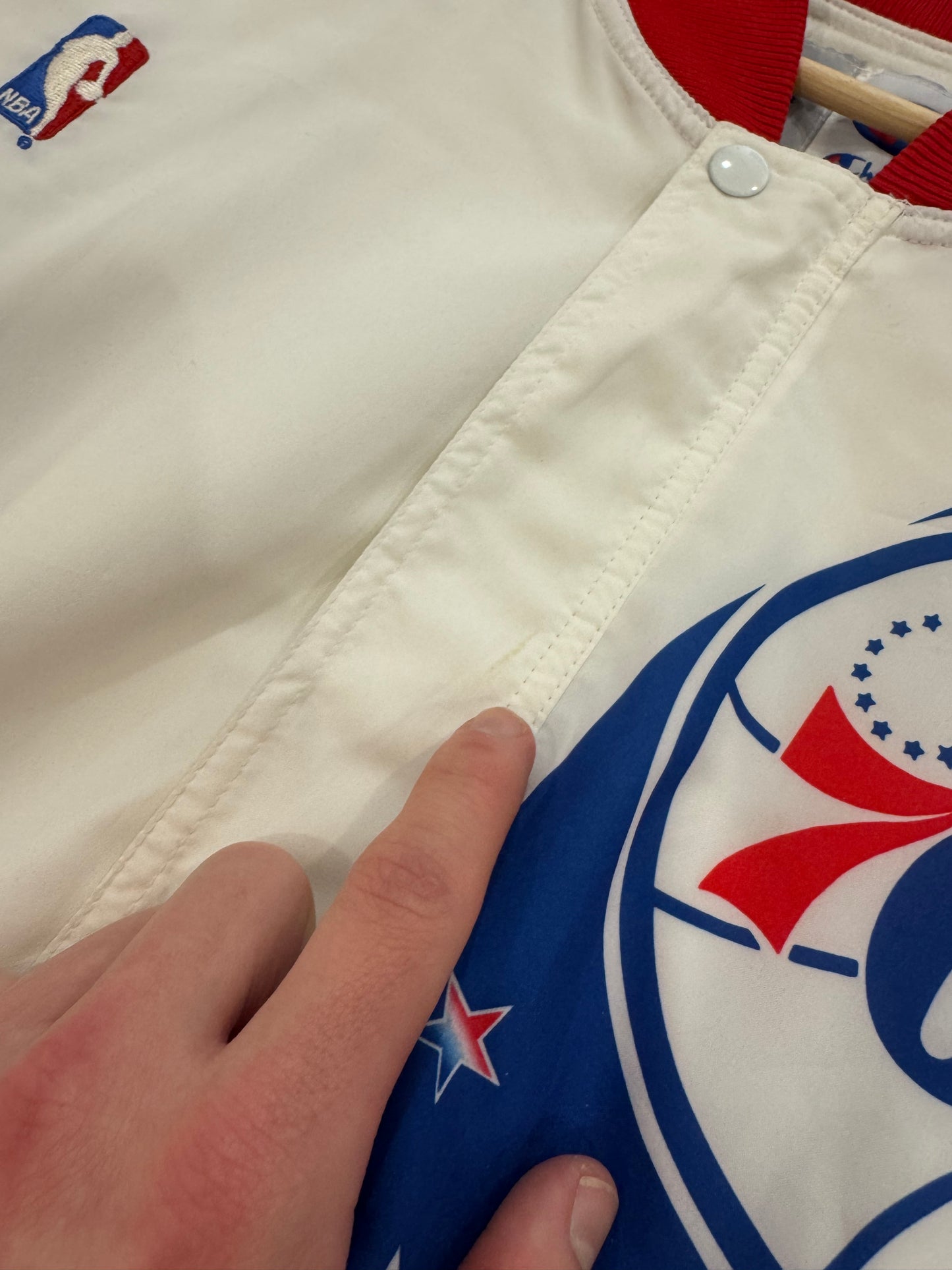 90s 76ers Vintage NBA Champion Warm Up Windbreaker Jacket (S)