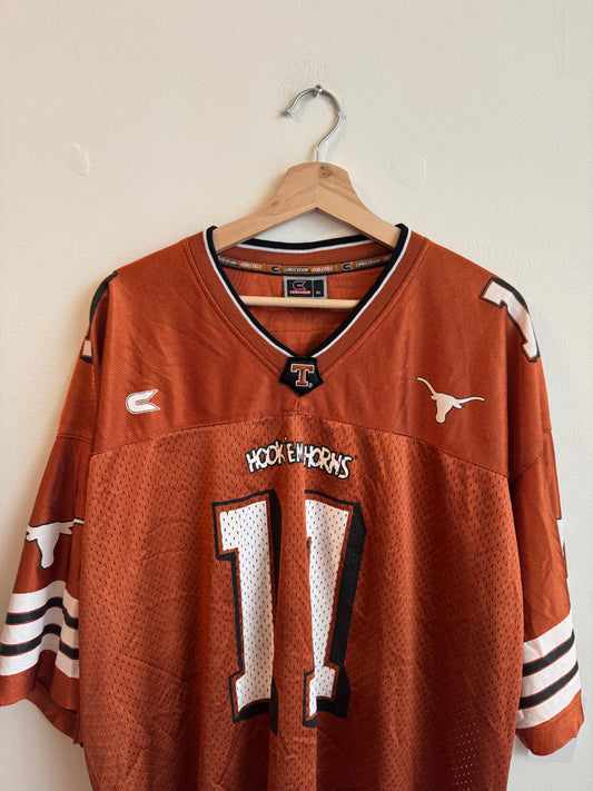 00s Texas "Hook Em Horns" Colosseum Football Cropped Jersey (XL)