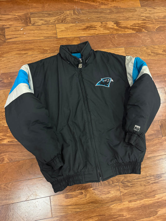 90s Carolina Panthers Logo 7 Puffer Jacket (XL)