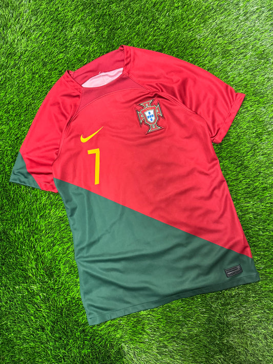 Nike Portugal Cristiano Ronaldo #7 Jersey 2022 FIFA World Cup Kit (S)