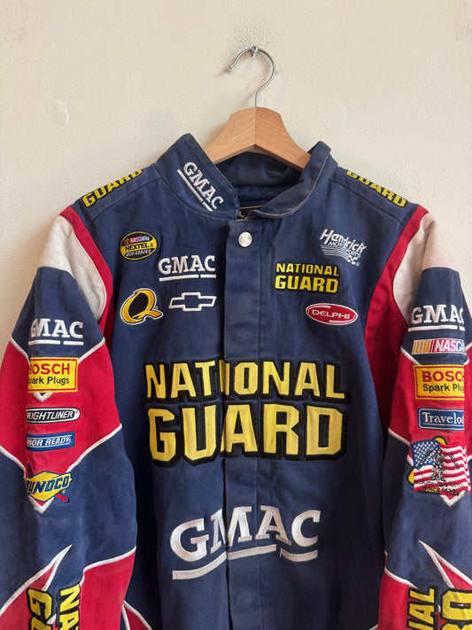 00s Dale Earnhardt National Guard Faded Nascar Racing Jacket (M)