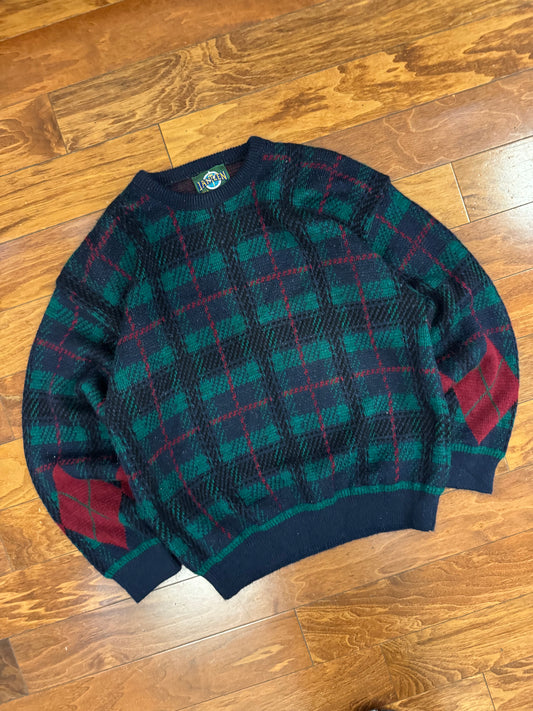 90s Jantzen Plaid Sweater (L)