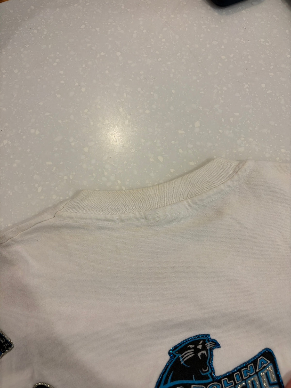 1996 Carolina Panthers Vintage Custom Glitter Tee (L)