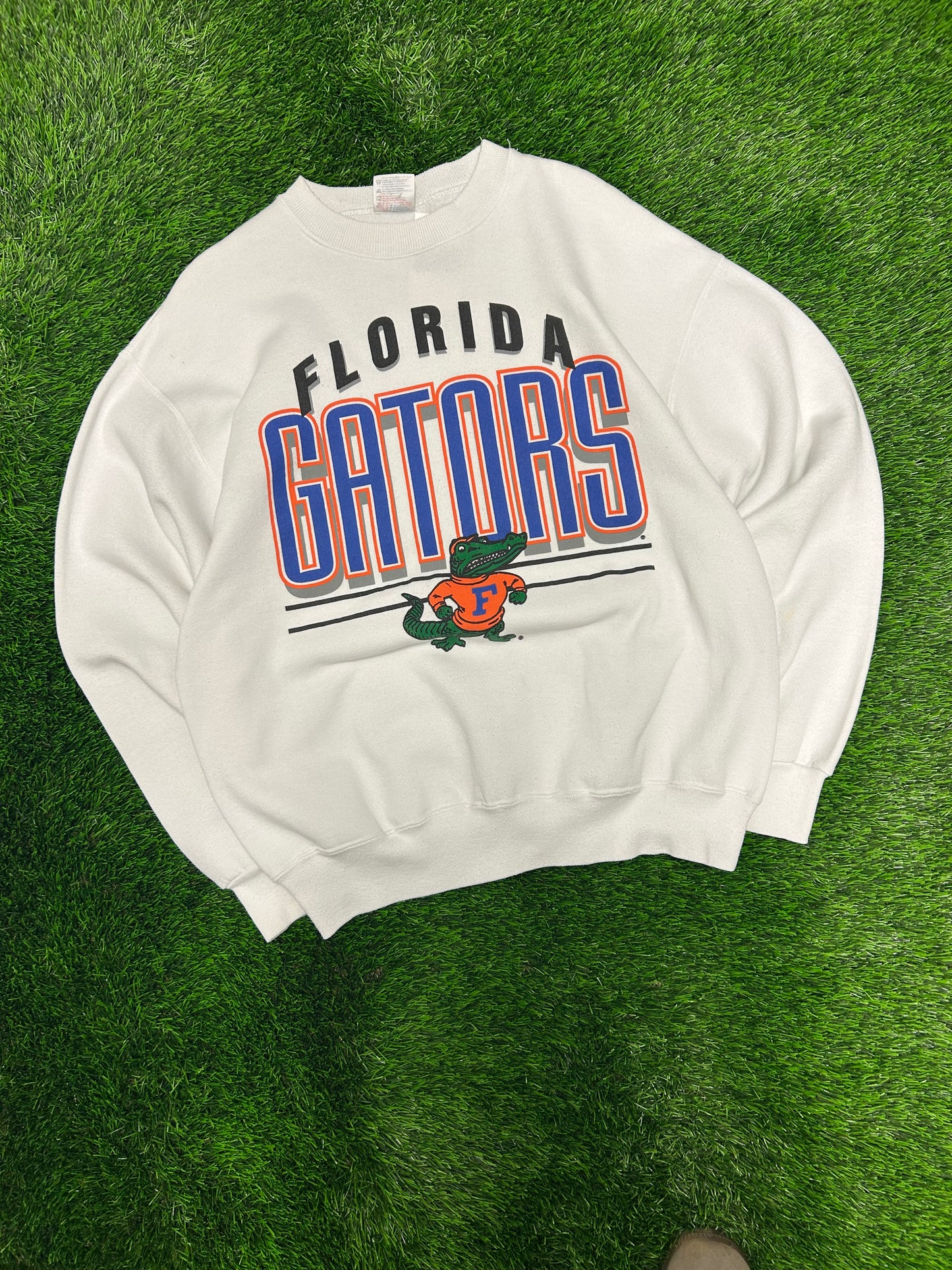 90s University of Florida UF Gators White Vintage Crewneck (XL)