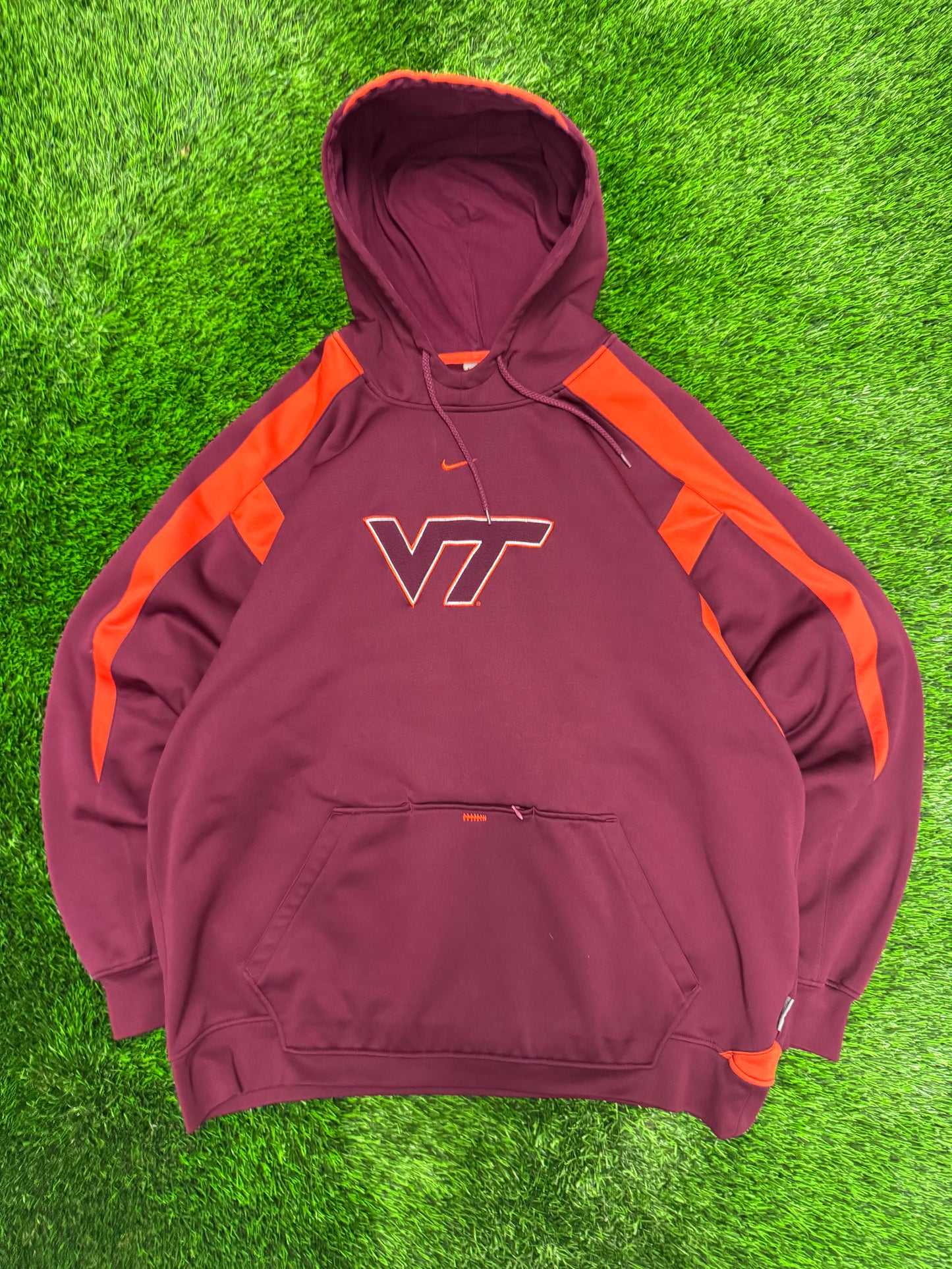 00s Vintage University of Virginia Tech Nike Center Swoosh Athletic Hoodie (XL)