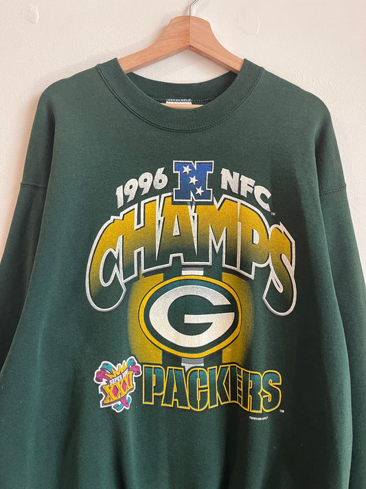 1996 Green Bay Packers Super Bowl XXXI Pro Player Crewneck (XL)