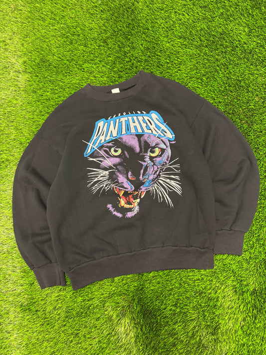 90s Carolina Panthers Angry Panther Crewneck (L)