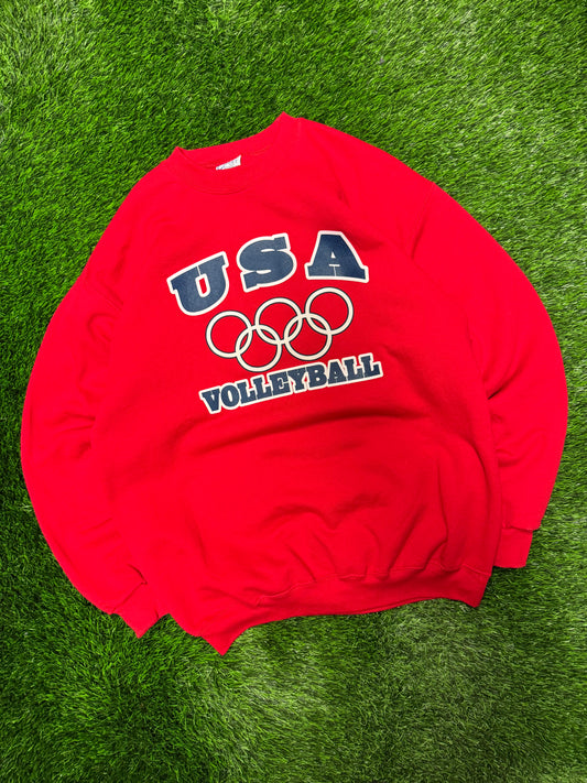 00s USA Volleyball Front/Back Vintage Crewneck (L)
